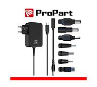 Alimentatore Propart GaN Type C 90W + 7 Connettori DC nero
