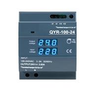 Alimentatore, QYR-60W 100W 120W Alimentatore switching su guida DIN AC-DC 12V 24V con display digitale industriale for striscia luminosa a LED per stampante 3D(24V,100W)