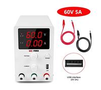 Alimentatore Regolabile, 3. 0V 10A. Variabile digitale. Dc. Switching Lab. USB Alimentazione laboratorio adjusabile 6 0V 5A. Regolatori di tensione for riparazione del telefono(R-SPS3010-Black,110-V)