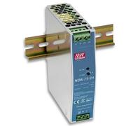 MW NDR-75-24 - Alimentatore a commutazione, guida, 76,8 W, 24 V, 3,2 A