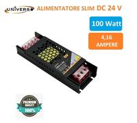 ALIMENTATORE SLIM METALLICO STABILIZZATO SWITCHING TRIMMER 220V-24V 4.16A - 100W