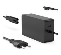Alimentatore Surface 65W 15V 4A Caricatore per Microsoft Surface Pro 11 10 9 8 7 6 5 4 3 Surface 7 6 5 4 3 2 1 Surface Book 3 2 1 Surface Go 4/3/2/1 con Porta USB 15V 4A