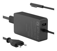Alimentatore Surface 65W 15V 4A Caricatore per Microsoft Surface Pro 11/10/9/8/7+/7/6/5/4/3/X, Go, Laptop 7/6/5/4/3/2/1, Book, Caricabatterie con Porta USB