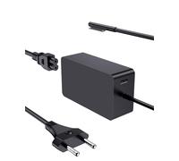 Alimentatore Surface 65W per Microsoft Surface Pro 11/10/9/8/7+/7/6/5/4/3/X | Surface Pro Caricatore 15V 4A per Surface Go 4/3/2, Laptop 7/6/5/4/3/2/1, Book 3/2/1, Surface Caricabatterie con Porta USB