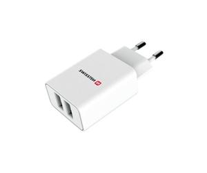 Alimentatore - SWISSTEN - 22053000 - 2x USB - 2,1 A - Smart IC - Bianco