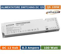 ALIMENTATORE SWITCHING DC 12V 100W 8.33A 11 USCITE 3 INGRESSO SENSORE PER STRIP