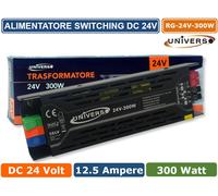 ALIMENTATORE SWITCHING DIMMER CON REGOLAZIONE LUMINOSITA' DC 24V 12.5A 300W IP20