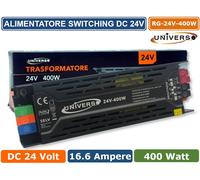 ALIMENTATORE SWITCHING DIMMER CON REGOLAZIONE LUMINOSITA' DC 24V 16.6A 400W IP20