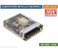 ALIMENTATORE SWITCHING MEANWELL 100W 24VDC 4.5A 115/230VAC DOPPIA USCITA