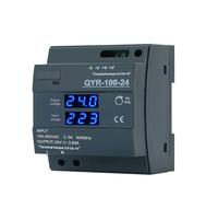 Alimentatore switching su guida DIN da 100 W AC-DC 12 V 15 V 24 V 36 V 48 V con display QYR-100 montato su guida di protezione multipla(B1lack,100V-240V_12V_100W)