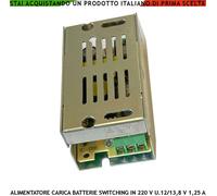 Alimentatore Switching Uscita 13,8 V 1,2 A Carica Batterie Ricambio Centrale G8P