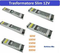 Alimentatore Trasformatore 12v Sottile Slim per Strisce Strip Led Amper Faro