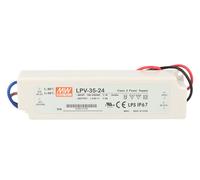 Alimentatore Trasformatore CV MeanWell Impermeabile IP67 24V 35W 1,5A LPV-35-24