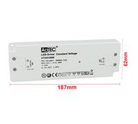 Alimentatore Trasformatore CV Slim 24V 50W 2,1A Voltaggio Costante 187x62x22mm