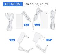 Alimentatore trasformatore di illuminazione con spina europea DC12 volt 2A/3A/5A Adattatore bianco per caricabatterie calibro di uscita universale 5,5x2,1 mm