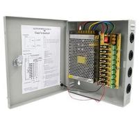 Alimentatore Trasformatore Stabilizzato 220V 12V 10A Box per 9 Telecamere CCTV S