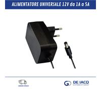 Alimentatore universale 12v 1ah/2ah/5ah 12w, 24w, 60w