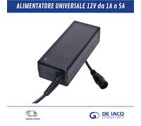 Alimentatore universale 12v 1ah/2ah/5ah 12w, 24w, 60w