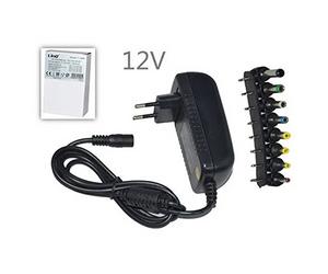 Alimentatore universale 12V 8 adattatori 1500 mA stabilizzato per varie marche