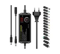 Alimentatore Universale 24V 3A 72W, Adattatore CA-CC 3V-24V Regolabile con Indicatore di Tensione A LED, Spina UE