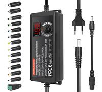 ALIMENTATORE UNIVERSALE 24V 72W AC/DC ADATTATORE ALIMENTAZIONE REGOLABILE 3A