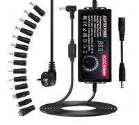 Alimentatore Universale 3V-36V, 4A 144W Caricabatterie Universale, 100V-240V AC a DC Adattatore di Alimentatore Regolabile con 14 Punte e Indicatore di Tensione LED Per 3V-36V Elettronica