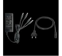 ALIMENTATORE UNIVERSALE CCTV DC12V / 5A - 60W - 4 USCITE - Nero