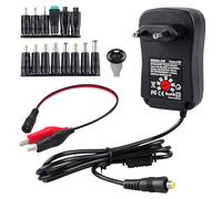 Alimentatore universale da 30 W, AC DC 3 V, 4,5 V, 5 V, 6 V, 7,5 V, 9 V, 12 V, 2,5 A, adattatore universale con porta USB da 5 V, 1 A e 14 connettori DC per strisce LED, elettronica domestica
