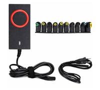 Alimentatore Universale Laptop 65W con 10 Connettori Inclusi, Caricatore per PC Portatile Notebook, Input 100-240V, Output 15-20V 3.25A