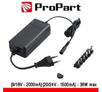 Alimentatore Universale Multi 9-24V 2000-1500mA 36W max