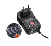 ALIMENTATORE UNIVERSALE MULTISPINA 3-12 VOLT 30 WATT CON CONNETTORE USB 5 VOLT 2