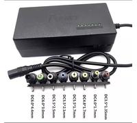 Alimentatore Universale per Notebook 120W, 12-24V, 8 Connettori DC, Caricabatterie Compatibile con ACER ASUS HP DELL LENOVO SAMSUNG TOSHIBA SONY, Nero