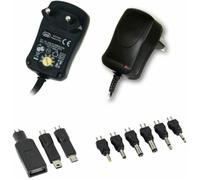 Trevi Alimentatore universale stabilizzato TA 127 EU 3-12V 2250mA regolabile 9 adattatori Nero