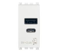 Alimentatore USB A+C 15W 1M bianco VIMAR ARKE' BIANCA 19292.AC.15.M