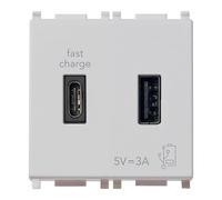 Alimentatore Usb A+C 5V 3A 2M Silver VIMAR 14295.AC.SL