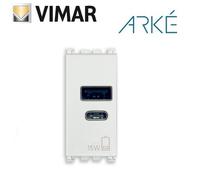 Alimentatore USB A+C 15W 1M bianco VIMAR ARKE' BIANCA 19292.AC.15.M