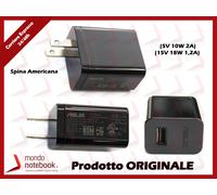 Alimentatore USB Originale ASUS (5V 10W 2A) (15V 18W 1,2A) 2P (NERO) US American