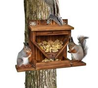 Alimentatori per scoiattoli, ricariche ridotte necessarie, 42 x 28 x 12 cm, mangiatoia per scoiattoli, dispenser di cibo per scoiattoli, integrazione di paesaggi naturali, per giardino, cortile