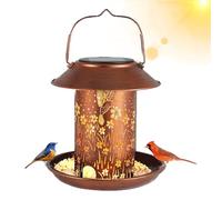 Alimentatori per uccelli per esterni | Lanterna da giardino in | Impermeabile | Distributore Di Semi Hollow Per Uccelli Per Esterno - per Finestra Terrazza Prato Balcone Giardino Attira il