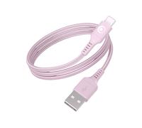 Cavo intrecciato A/C 1,2 m 3 A/15 W rosa riciclato