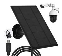 Alimentazione continua, compatibilità della porta di tipo CPannello solare della fotocamera - | Pannello solare della telecamera DC da 6V, supporto regolabile a 360 °, caricabatterie a resoconto mete