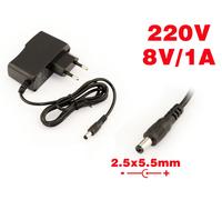 KALEA-INFORMATIQUE Alimentazione da 220V a 8V DC 1A con connettore da 2,5 mm x 5,5 mm (diametri interno/esterno)