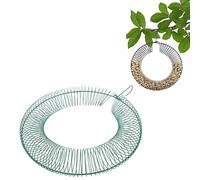 Alimentazione ghirdiale appesa, acciaio carbone di grande capacità di grandi dimensioni per alimentazione per uccelli arachidi con gancio sospeso per il giardino all'aperto (Verde)