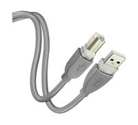 Cavo da USB-A 2.0 a USB-B 2.0 trasferimento veloce stabile 1,8m LinQ grigio