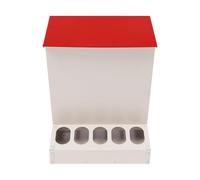 Alimentazione per polli zincata, 11 kg, 33 x 30 x 42 cm, mangime per polli in metallo, con 10 fori, per quaglie, tacchini, anatre, oche, piccioni