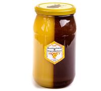 Alimenti naturali - Miele grezzo - Naturale, senza additivi Non filtrato, non riscaldato - Miele puro e non lavorato - Gusto autentico - Miele di grano saraceno e miele di tarassaco 2in1-5 x 1,1 kg