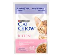 CAT CHOW Cibo per gattini con agnello e zucchine in salsa 85g