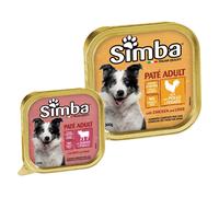 MONGE SIMBA Manzo Piselli Cibo umido per Cani Cane Adulti Pat? 24 Vaschette 150g