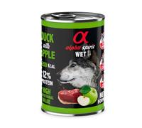 Alimento Umido cane - Anatra e mela verde - Alpha Spirit 400 g (Pacco da 6)