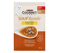 ALIMENTO UMIDO PER GATTI ADULTI GOURMET SOUP ROYALE CON POLLO E PERLE DI PASTA E